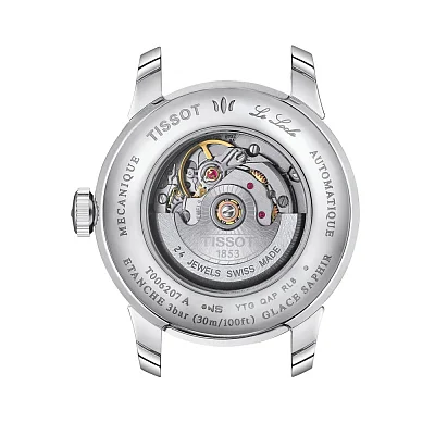 Tissot Le Locle Lady Blue Leather Strap Diamonds T006.207.16.046.00