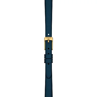 Tissot Lovely Round Blue Dial Blue Strap Yellow Gold PVD T140.009.36.041.00