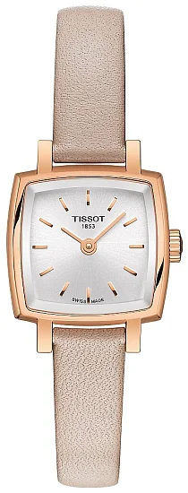 Tissot Lovely Square Silver Dial Rose Gold PVD T0581093603100