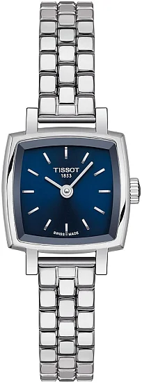 Tissot Lovely Square Steel Bracelet Blue Dial T0581091104101