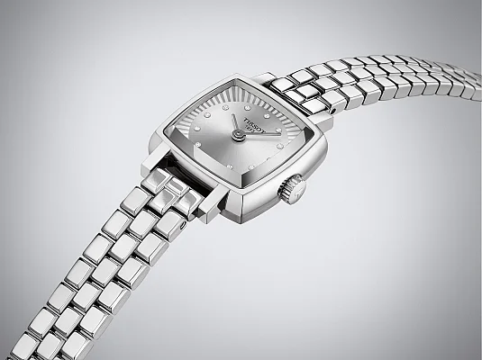 Tissot Lovely Square Steel Bracelet Silver Dial Diamonds T058.109.11.036.01