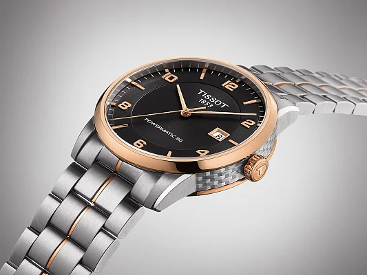 Tissot Luxury Powermatic 80 Automatic Dark Dial Rose Gold PVD T086.407.22.067.00