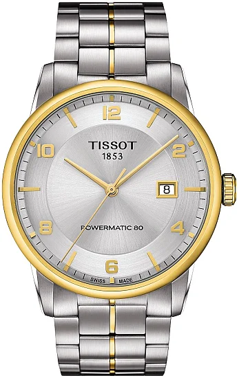 Tissot Luxury Powermatic 80 Automatic Silver Dial Yellow Gold PVD T0864072203700