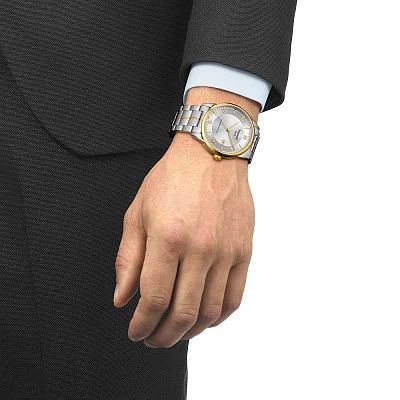 Tissot Luxury Powermatic 80 Automatic Silver Dial Yellow Gold PVD T086.407.22.037.00