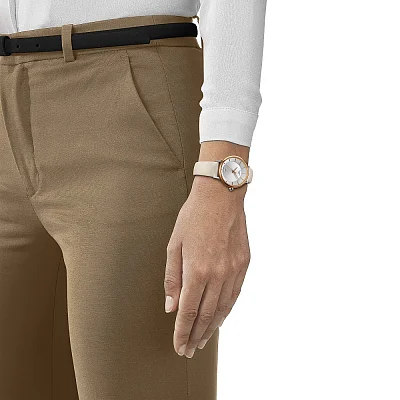 Tissot Odaci-T White Silver Dial Rose Gold PVD Straps Set T133.210.26.031.00