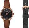  Zdjęcie 3 Tissot Odaci-T White Black Dial Rose Gold PVD Diamonds Straps Set T133.210.36.056.00
