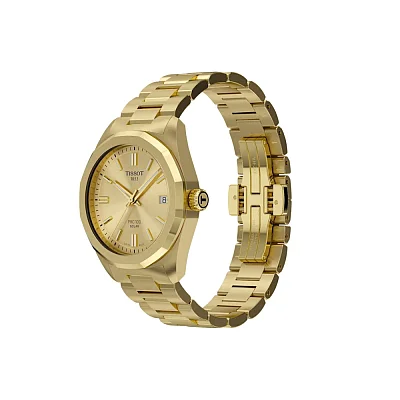 Tissot PRC 100 Lady Solar 34mm Quartz Full Yellow Gold PVD T151.822.33.021.00