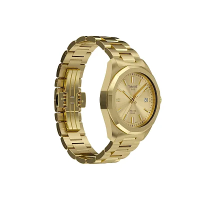 Tissot PRC 100 Lady Solar 34mm Quartz Full Yellow Gold PVD T151.822.33.021.00