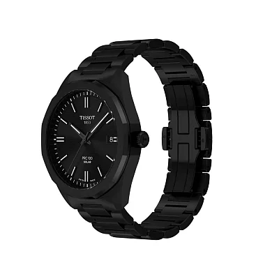 Tissot PRC 100 Solar 39mm Quartz Full Black PVD Steel Bracelet T151.422.33.051.00