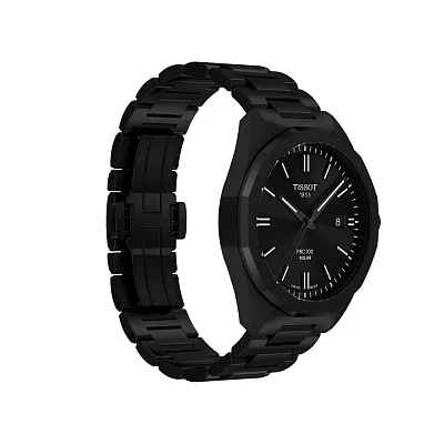 Tissot PRC 100 Solar 39mm Quartz Full Black PVD Steel Bracelet T151.422.33.051.00