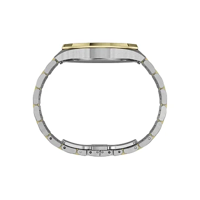 Tissot PRC 100 Solar 39mm Quartz Silver Dial Gold Bicolor PVD Bracelet T151.422.22.031.00