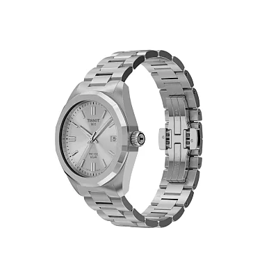 Tissot PRC 100 Lady Solar 34mm Quartz Silver Dial Steel Bracelet T151.822.11.031.00