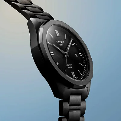 Tissot PRC 100 Solar 39mm Quartz Full Black PVD Steel Bracelet T151.422.33.051.00
