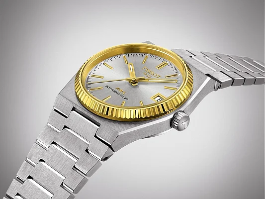 Tissot PRX 35 Powermatic 80 Silver Dial 18k Gold Bezel T931.207.41.031.01