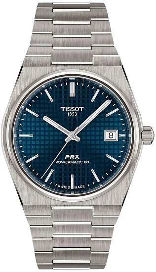 Tissot PRX 38 Powermatic 80 Titanium Blue Dial T1378074404100