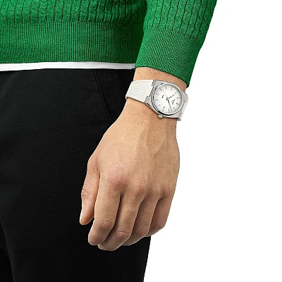 Tissot PRX 40 White SuperLuminova Dial White Strap T137.410.17.011.00