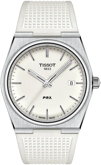 Tissot PRX 40 White SuperLuminova Dial White Strap T1374101701100