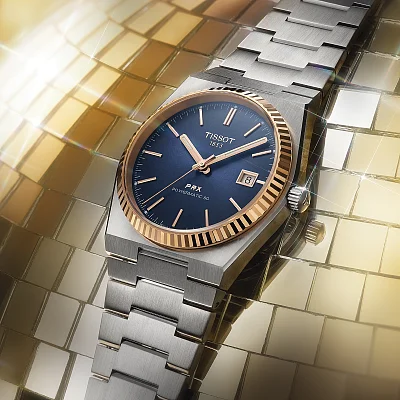 Tissot PRX 40 Powermatic 80 Dark Blue Dial 18k Gold Bezel T931.407.41.041.00