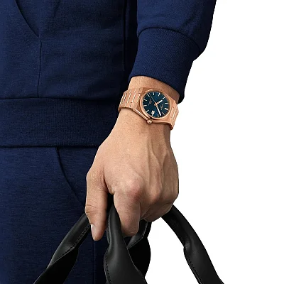 Tissot PRX 40 Powermatic 80 Rose Gold PVD Dark Blue Dial T137.407.33.041.00