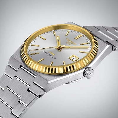 Tissot PRX 40 Powermatic 80 Silver Dial 18k Gold Bezel T931.407.41.031.01