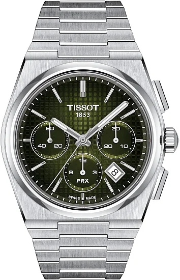 Tissot PRX 42 Automatic Chronograph Green Dial A05 Valjoux T1374271109100