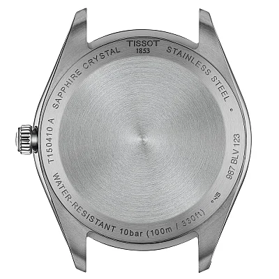 Tissot PR 100 Silver Dial Dark-Brown Leather Strap T150.410.16.031.00