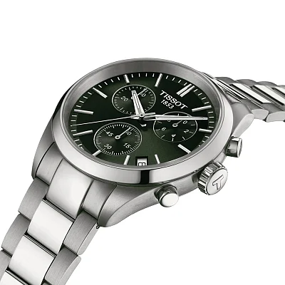 Tissot PR 100 Chrono Green Dial T150.417.11.091.00