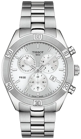 Tissot PR 100 Lady Chrono Sport Chic Silver Dial T1019171103100