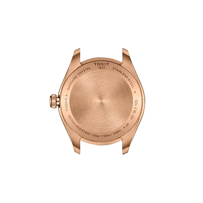 Tissot PR 100 Lady Brown Dial Rose Gold PVD T150.210.33.291.00