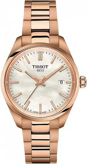 Tissot PR 100 Lady Pearl Dial Rose Gold PVD T1502103311100