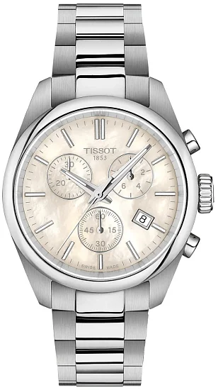 Tissot PR 100 Lady Quartz Lady Chrono White Pearl Dial T1502171111100