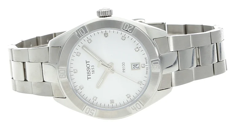 Tissot PR 100 Lady Sport Chic Silver Dial Diamonds T101.910.11.036.00