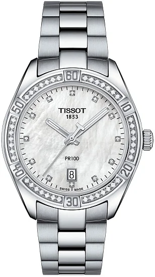 Tissot PR 100 Lady Sport Chic White Pearl Dial Diamonds T1019106111600