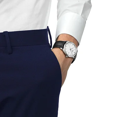 Tissot PR 100 White Dial Black Leather Strap T150.410.16.011.00