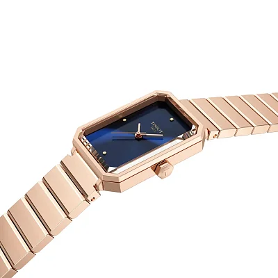 Tissot SRV Blue Dial Rose Gold PVD Steel Bracelet T160.110.33.046.00