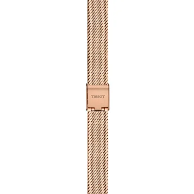 Tissot SRV Grey Dial Rose Gold PVD Mesh Bracelet T160.110.33.033.00