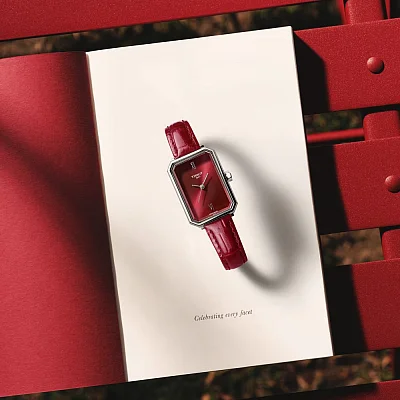 Tissot SRV Red Dial Leather Strap T160.110.16.423.00
