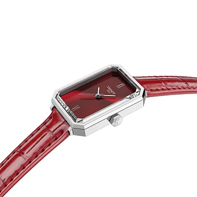 Tissot SRV Red Dial Leather Strap T160.110.16.423.00