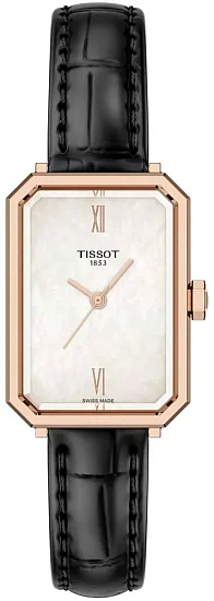 Tissot SRV White Pearl Dial Leather Strap Rose Gold PVD T1601103611300