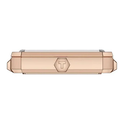 Tissot SRV White Pearl Dial Leather Strap Rose Gold PVD T160.110.36.113.00