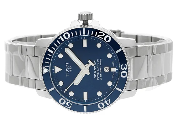 Tissot Seastar 1000 Automatic Ceramic Powermatic 80 43mm Steel Bracelet Dark-Blue Dial T120.407.11.041.03