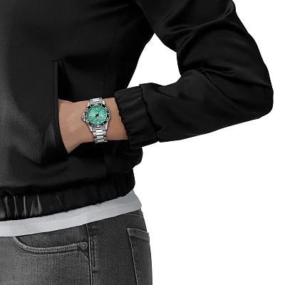 Tissot Seastar 1000 Lady Quartz 36mm Turquoise Steel Bracelet T120.210.11.091.00