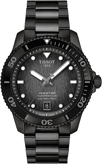 Tissot Seastar 1000 Powermatic 40mm Full Black Steel Bracelet T1208073305100