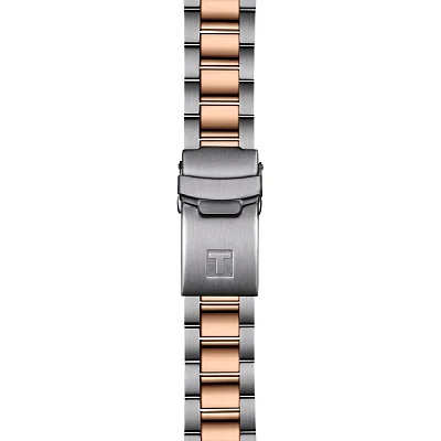 Tissot Seastar 1000 Quartz 40mm Black Dial Bicolor Rose Gold Steel Bracelet T120.410.22.051.01