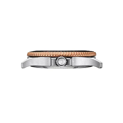 Tissot Seastar 1000 Quartz 40mm Black Dial Bicolor Rose Gold Steel Bracelet T120.410.22.051.01