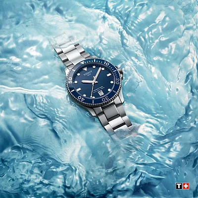 Tissot Seastar 1000 Quartz 40mm Blue Dial Steel Bracelet T120.410.11.041.00