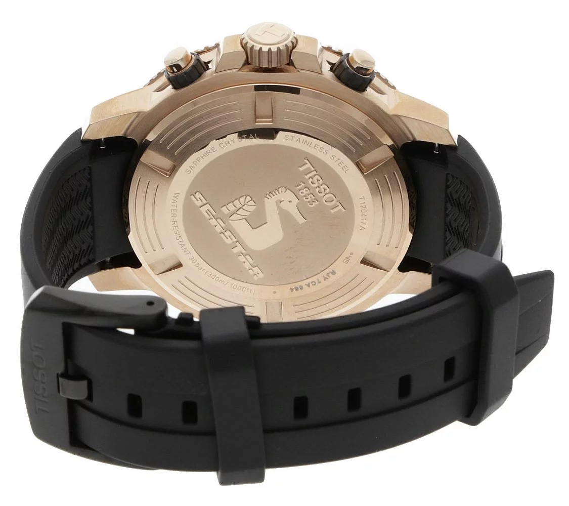 OROLOGIO DA UOMO TISSOT Seastar 1000 C Cronografo Quadrante Nero al