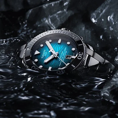 Tissot Seastar 2000 Professional Automatic Powermatic 80 46mm Lagoon-Blue Gradient Dial T120.607.11.041.00