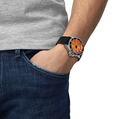 Tissot Seastar 2000 Professional Automatic Powermatic 80 44mm Orange Dial T120.907.17.281.00