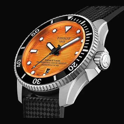 Tissot Seastar 2000 Professional Automatic Powermatic 80 44mm Orange Dial T120.907.17.281.00